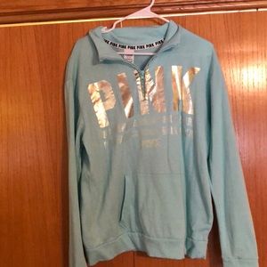 victoria secrets pink half-zip
